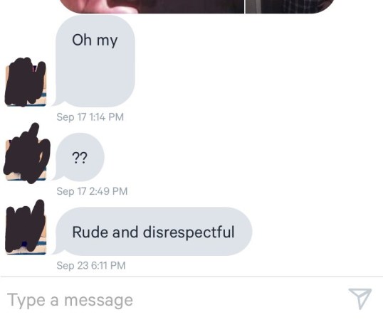 rude and disrespectful